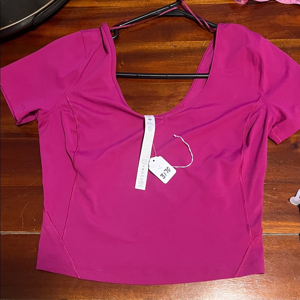 lululemon athletica magenta Crop Top